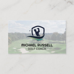 Tarjeta De Visita Logotipo de giro de golf   Cancha de golf