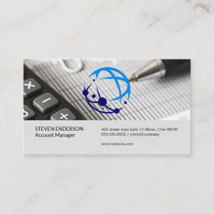 Tarjeta De Visita Logotipo de Global Tech   Informes financieros