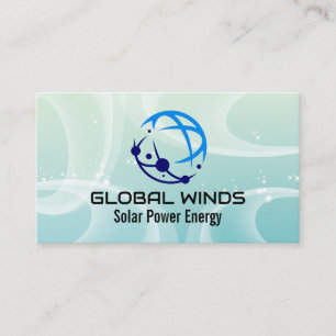Tarjeta De Visita Logotipo de Globo de Tecnología Moderna   Fondo de