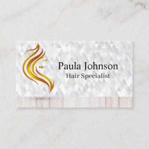 Tarjeta De Visita Logotipo de Gold Hair Beauty Cosméticos