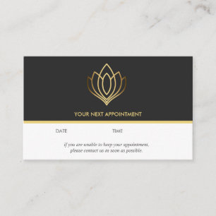 Tarjeta De Visita Logotipo de Gold Lotus   Gris   yoga de masaje wel