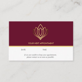Tarjeta De Visita Logotipo de Gold Lotus | Ruby | yoga de masaje wel