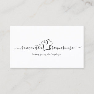 Tarjeta De Visita logotipo de gorra de chef de pastelería de panader