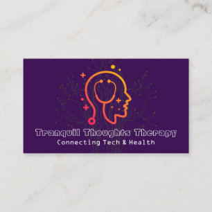 Tarjeta De Visita Logotipo de Healthy Mind Software de IA