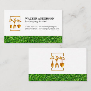 Tarjeta De Visita Logotipo de herramientas de paisajismo   Grasa de 