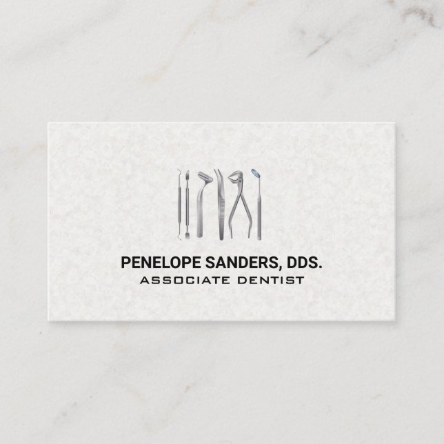 Tarjeta De Visita Logotipo de herramientas dentales (Anverso)