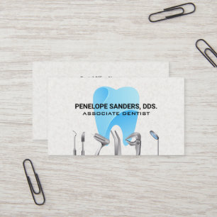 Tarjeta De Visita Logotipo de herramientas dentales   Icono dental