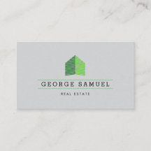 Logotipo de hogar abstracto verde moderno para age