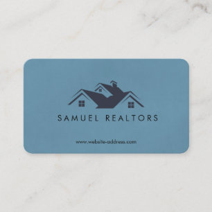 Tarjeta De Visita Logotipo de hogar de bienes raíces moderno y elega