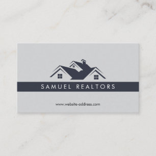 Tarjeta De Visita Logotipo de hogar de bienes raíces moderno y elega