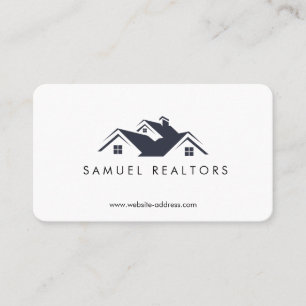 Tarjeta De Visita Logotipo de hogar de bienes raíces moderno y elega