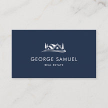 Logotipo de Hogar Simple Azul Marino Agente Inmobi