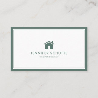 Tarjeta De Visita Logotipo de hogar simple Realzador del patrón de G