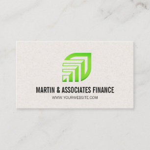 Tarjeta De Visita Logotipo de hoja   Finanzas