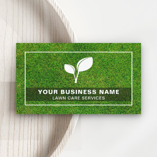 Tarjeta De Visita Logotipo de hoja Jardinería Acondicionamiento de c