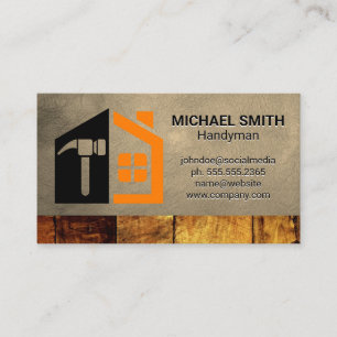Tarjeta De Visita Logotipo de hombre de mantenimiento Construcción