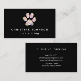 Tarjeta De Visita logotipo de impresión de purpurina