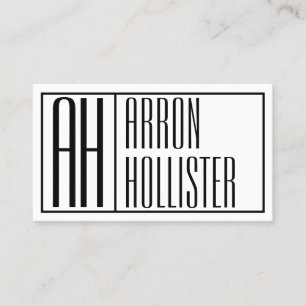 Tarjeta De Visita Logotipo de iniciales y nombres modernos