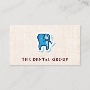 Tarjeta De Visita Logotipo de inspección cutánea de dientes   Dentis