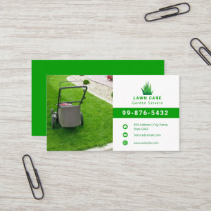 Tarjeta De Visita Logotipo de jardín comercial   Moderno Minimalista