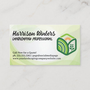 Tarjeta De Visita Logotipo de jardinería   Paisajismo 