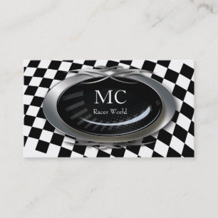 Tarjeta De Visita Logotipo de la bandera de las Carreras del