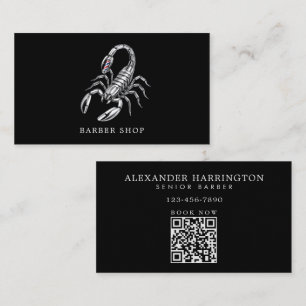 Tarjeta De Visita Logotipo de la Barbería Profesional Escorpión de P