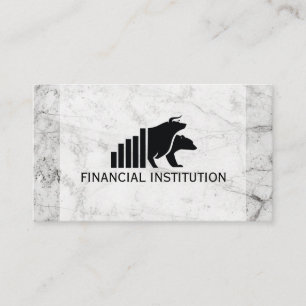 Tarjeta De Visita Logotipo de la barra de los osos   Financiero