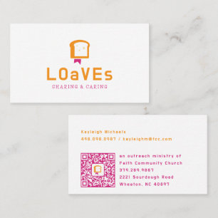 Tarjeta De Visita Logotipo de la Biblia del Pan Ministerio de Alim