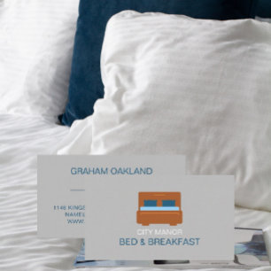 Tarjeta De Visita Logotipo de la cama, alojamiento y desayuno
