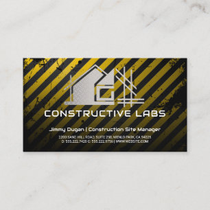 Tarjeta De Visita Logotipo de la casa de construcción de acero