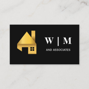 Tarjeta De Visita Logotipo de la Casa de Oro