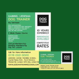 Tarjeta De Visita Logotipo de la compañía, entrenador de perros