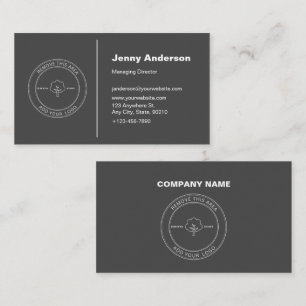 Tarjeta De Visita Logotipo de la compañía minimalista simple