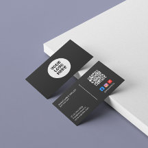 Logotipo de la compañía Social Media QR Code Black