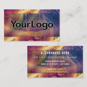 Tarjeta De Visita Logotipo de la Empresa Artisanal de Galaxias Cósmi