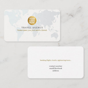 Tarjeta De Visita Logotipo de la empresa de agencia de viajes