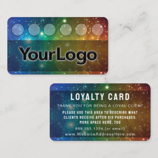 Tarjeta De Visita Logotipo de la empresa de arte galáctico cósmico a