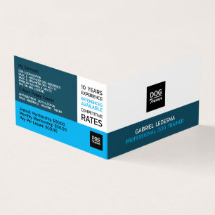 Tarjeta De Visita Logotipo de la empresa, formación de perros