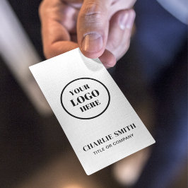 Tarjeta De Visita Logotipo de la empresa l Mínimo moderno en blanco 