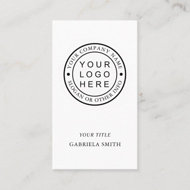 Tarjeta De Visita Logotipo de la empresa Personalizado (Anverso)