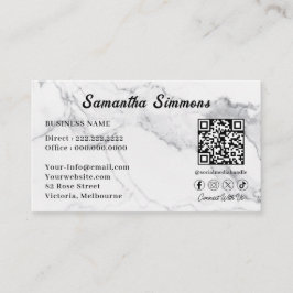 Tarjeta De Visita Logotipo de la empresa personalizado Código QR Emp