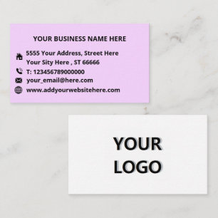 Tarjeta De Visita Logotipo de la empresa personalizado Mensajes de t