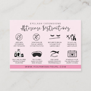 Tarjeta De Visita Logotipo de la extensión de la Eyelash Instruccio