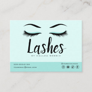 Tarjeta De Visita Logotipo de la extensión de la Eyelash Instruccio