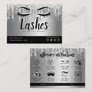 Tarjeta De Visita Logotipo de la extensión de la Eyelash Instruccion