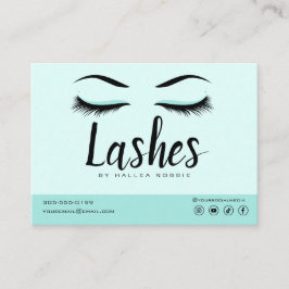 Tarjeta De Visita Logotipo de la extensión de la Eyelash Instruccion