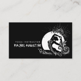 Tarjeta De Visita Logotipo de la manga de yoga King Pigeon Pose de c