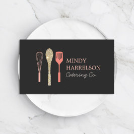 Tarjeta De Visita Logotipo de la panadería Spoon Whisk Spatula