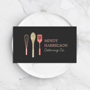 Tarjeta De Visita Logotipo de la panadería Spoon Whisk Spatula